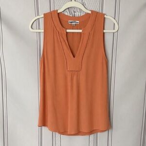 Ophelia Roe Burnt Orange Sleeveless Blouse – Size Large